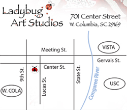 Map to Ladybug Art Studios
